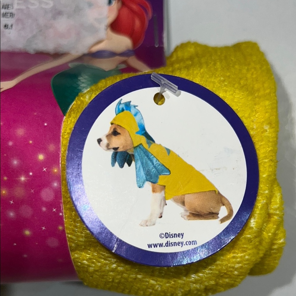 Disney Flounder Hooded Pet Towel-  S/M